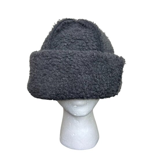 Men's Gray Sherpa Teddy Hat, Fashion Hat, Fully Lined, Size Large - Picture 1 of 4
